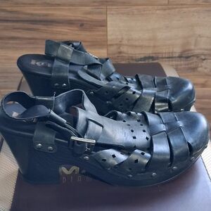 Korks by Kork-Ease Augustine Cutout Studded Wedge Slingback Sandals